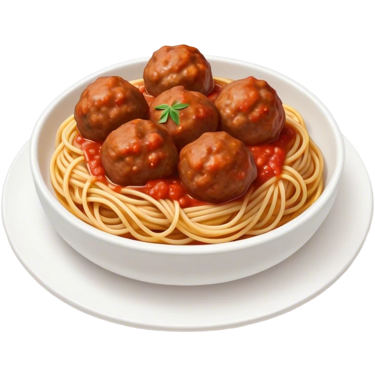 Meat balls with spaghetti  emoji