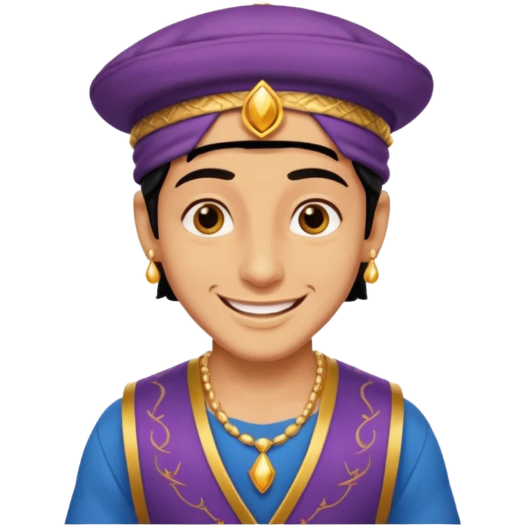 Alladin face only emoji