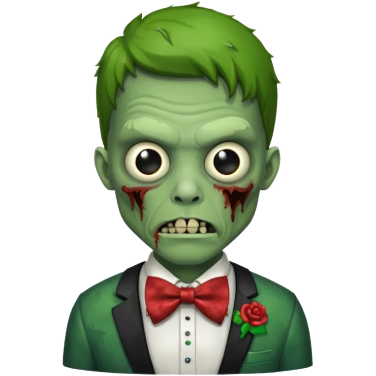 zombie with bow tie emoji