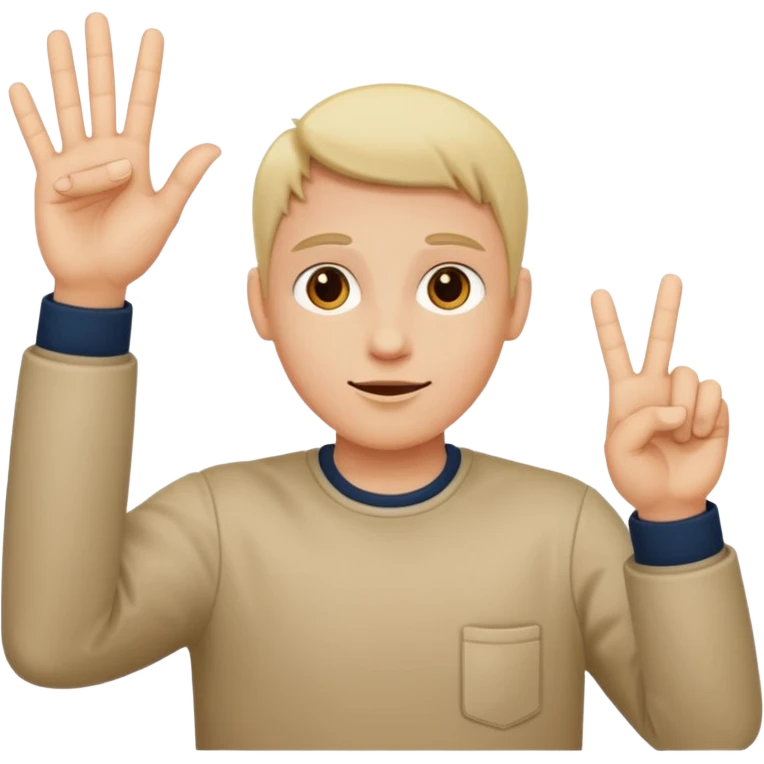 six seven hang gesture emoji