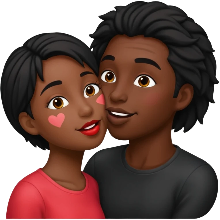 Kiss black  emoji