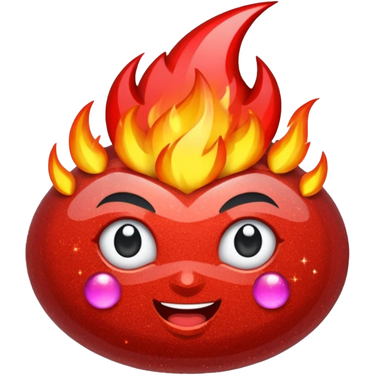 glitter color red fire emoji