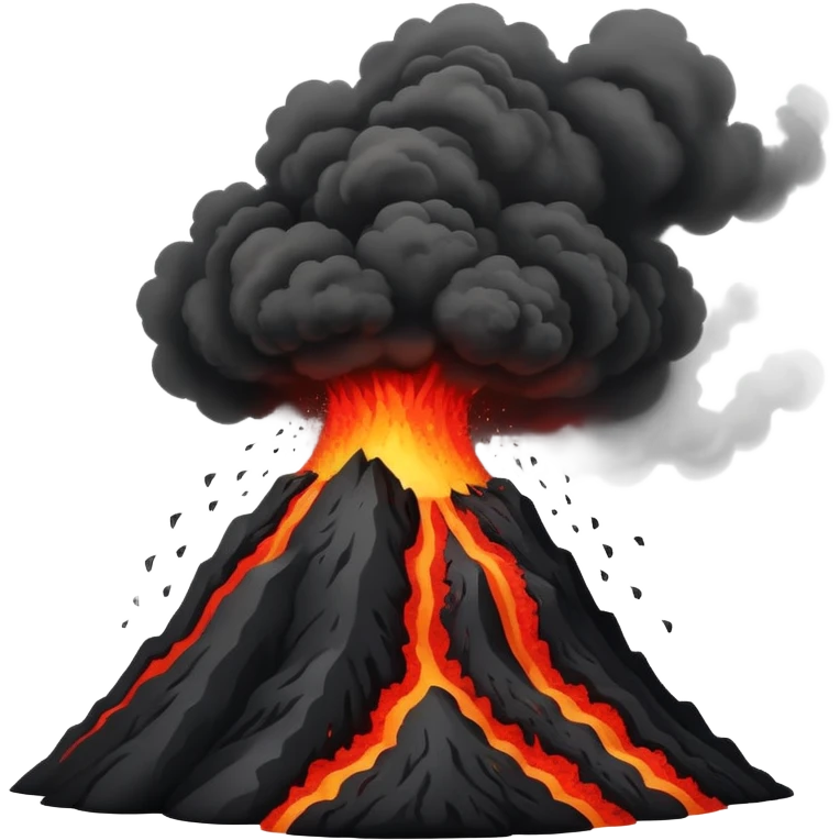 Erupting volcano  emoji