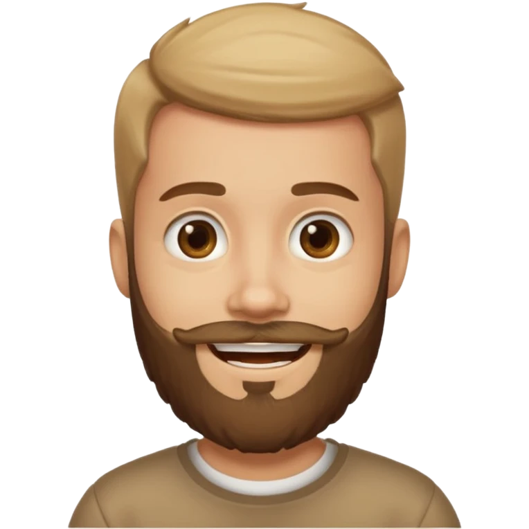پسر ریش دار خندان با مزه emoji