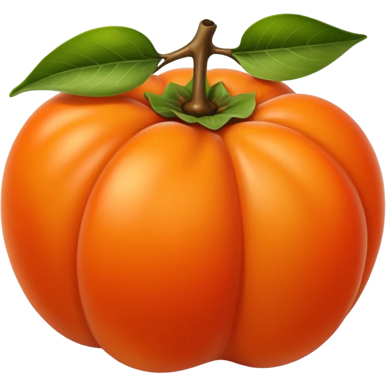 persimmon fruit smooth no parts on skin emoji