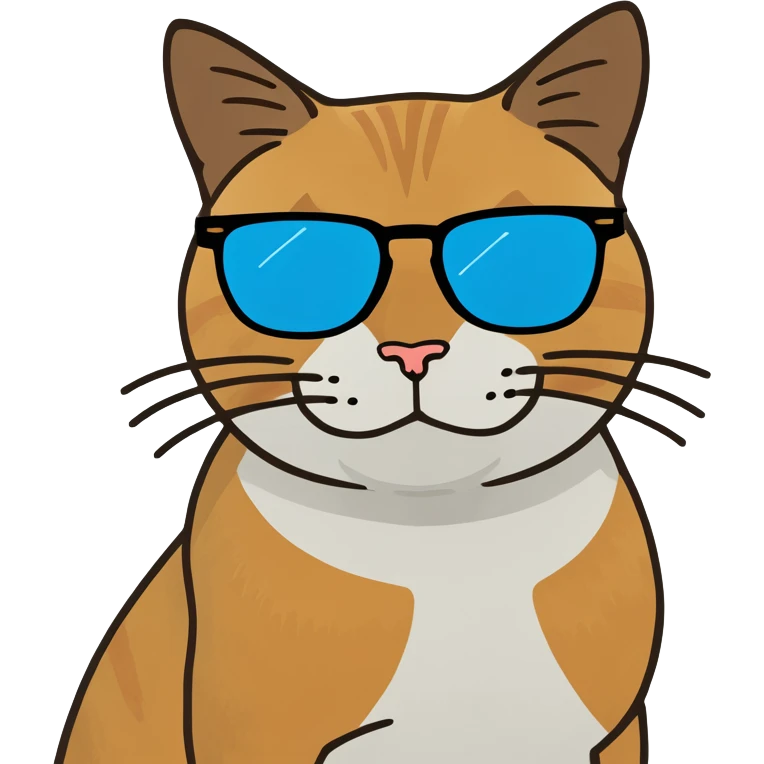 Cat with sunglasses emoji