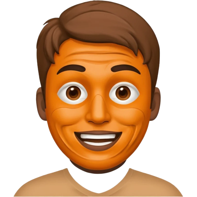 man with clay face mask on emoji