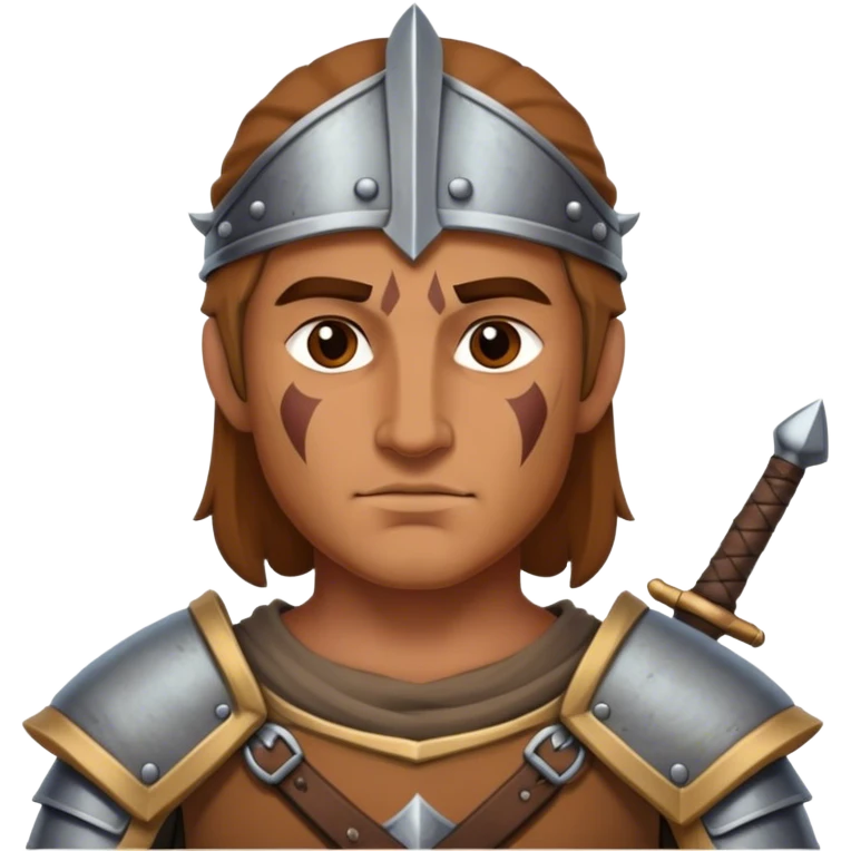 Medieval inbred peasant mixed with warrior emoji