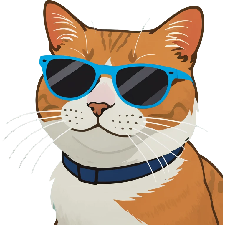 Cat with sunglasses emoji