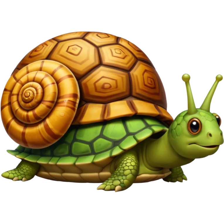 Snail on a turtle emoji