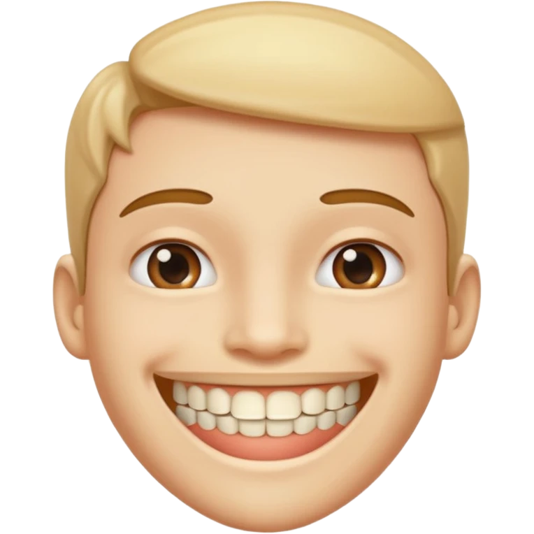 Normal smiling face with braces on teeth emoji