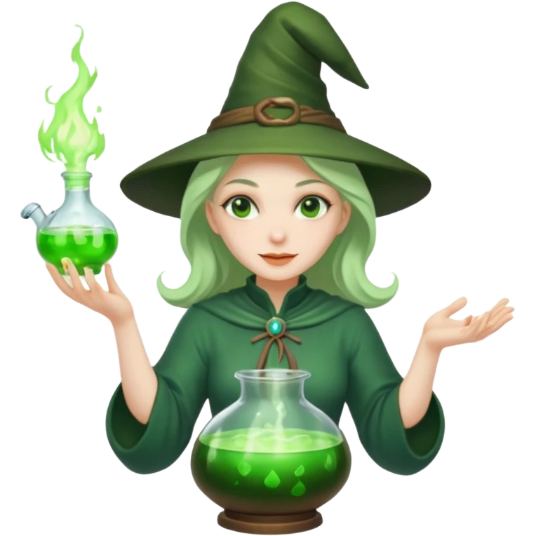 green witch cooking potion emoji