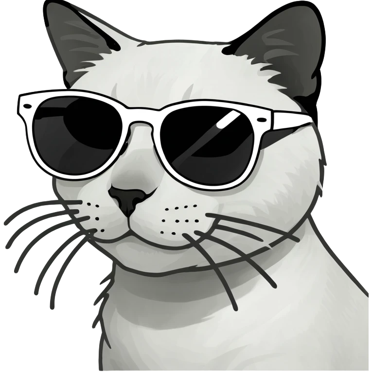 Cat with sunglasses emoji