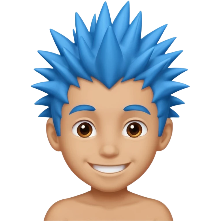 blue spiky haired kid  emoji