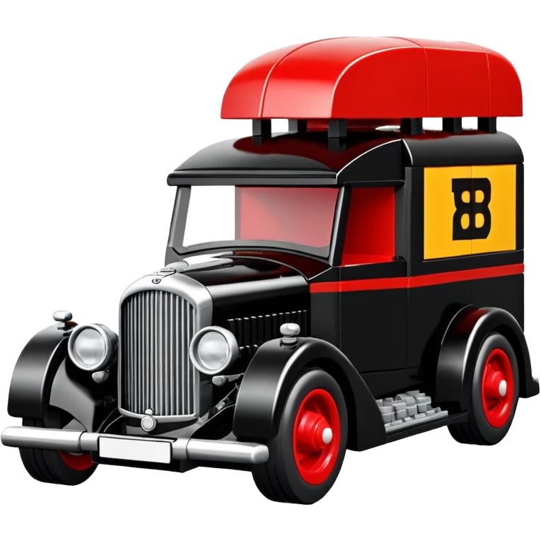 Ron’s Professional antique tall Bentley moving van hot rod (bug shaped) Lego  emoji