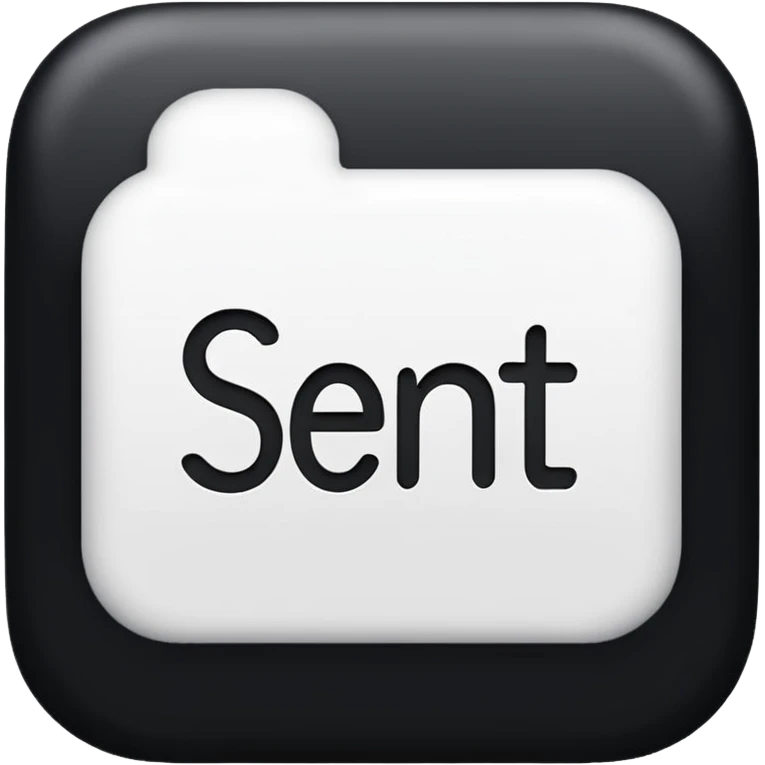 animated gif the word "Sent!" emoji