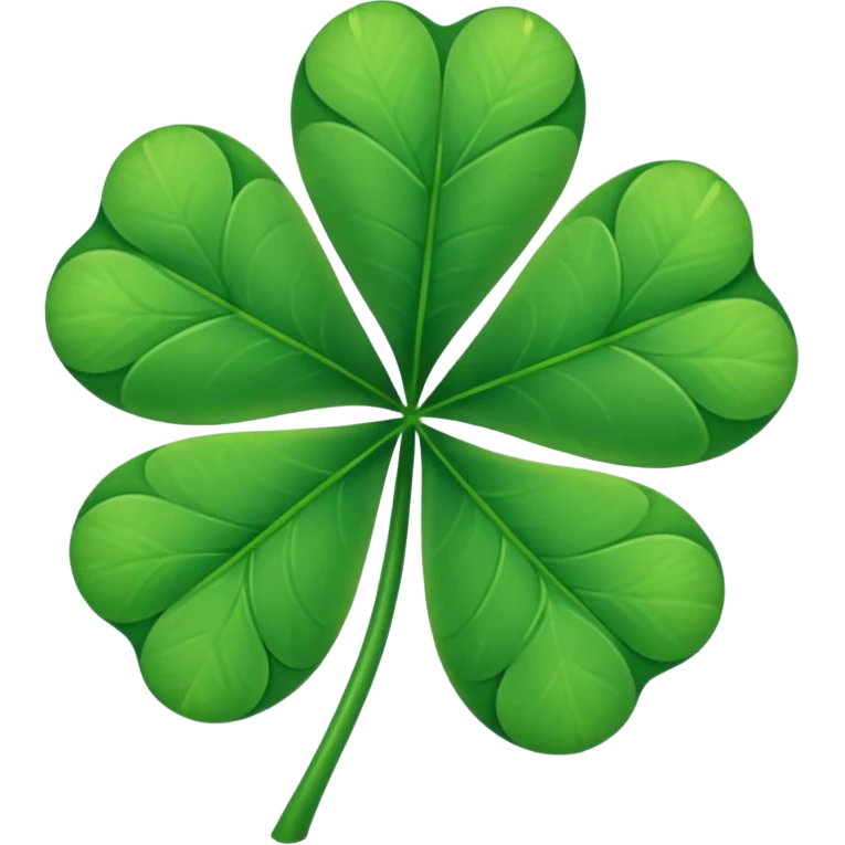 four-leaf clover, simple and clear emoji