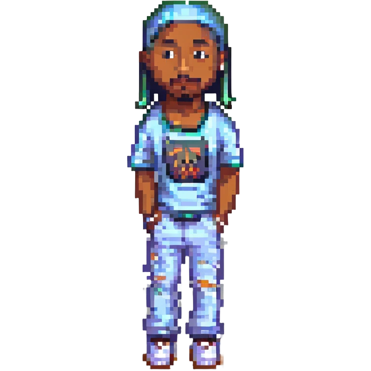 2Pac в полный рост, no background emoji