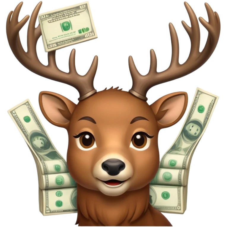 Deer money emoji
