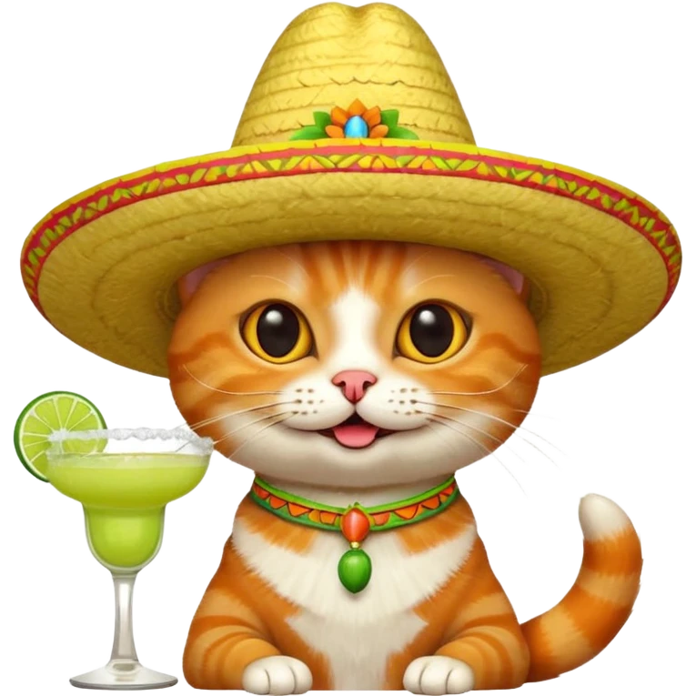cat  having margarita emoji