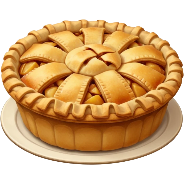 Apple pie in sleeve emoji