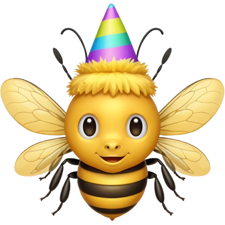 bee with party cap emoji