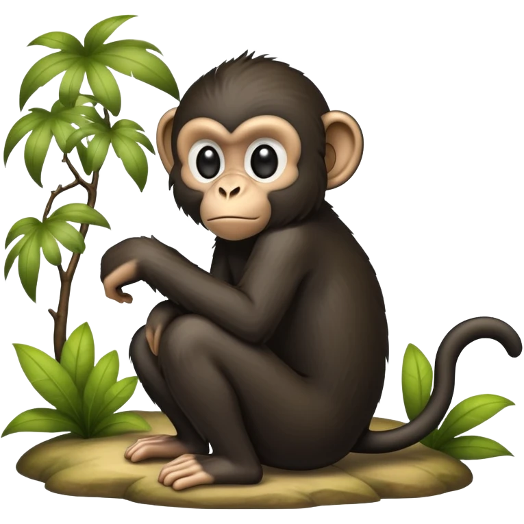 A black monkey pooping  emoji