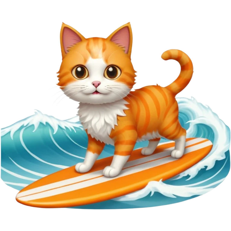 cat is surfing emoji
