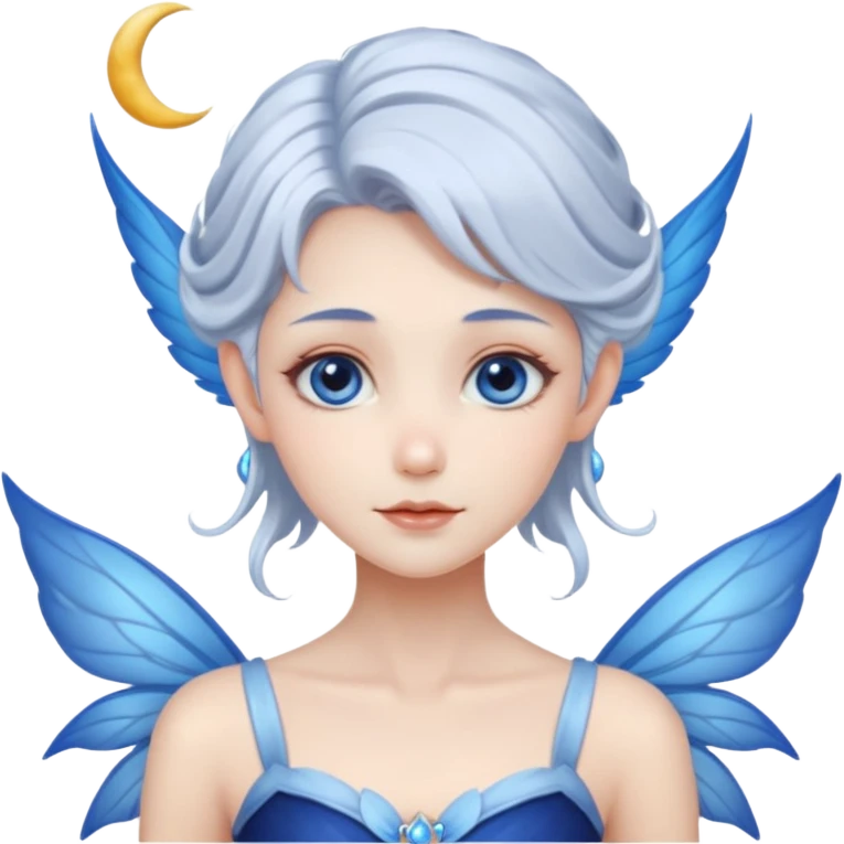 Moon fairy queen – Silver hair, blue wings

























 emoji