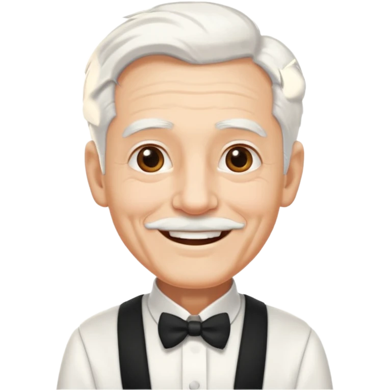ai aik old man with white hair wearing waitor dress emoji