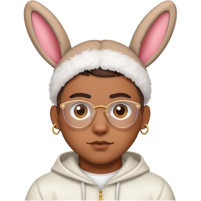 Bad Bunny with bunny ears emoji