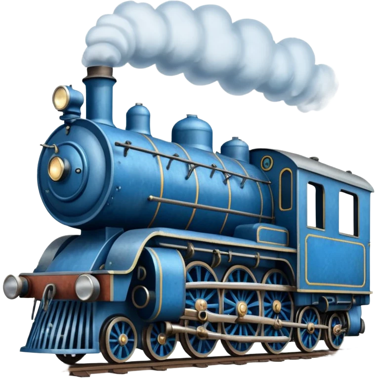 Make a blue steam train emoji