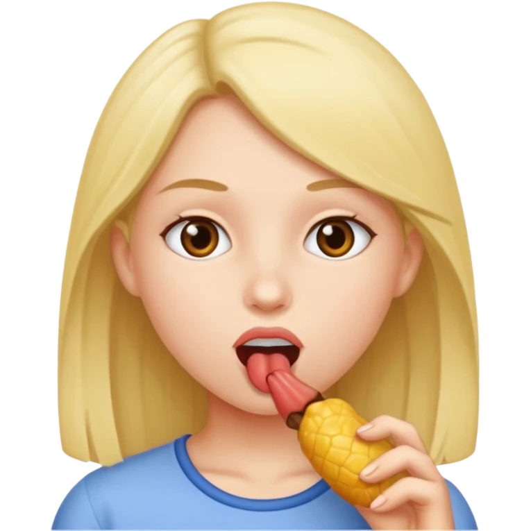 Girl sucking on cock emoji