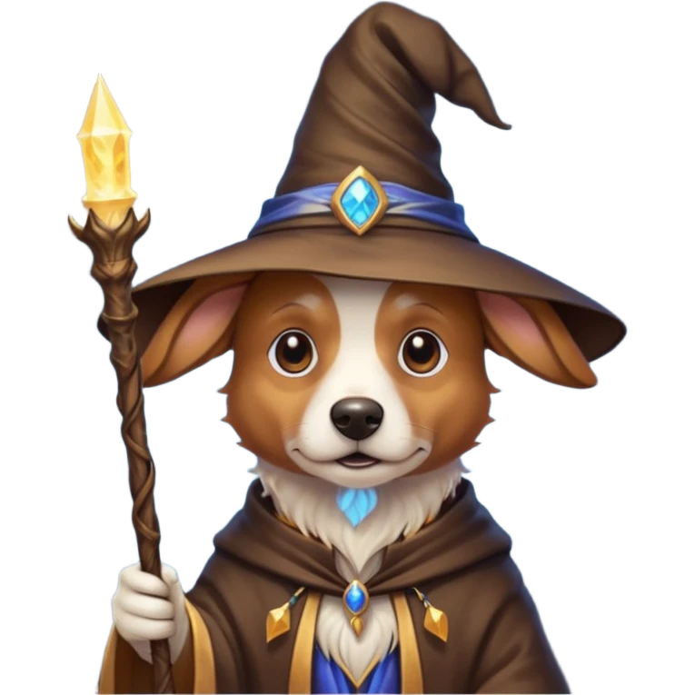 Dog wizard emoji