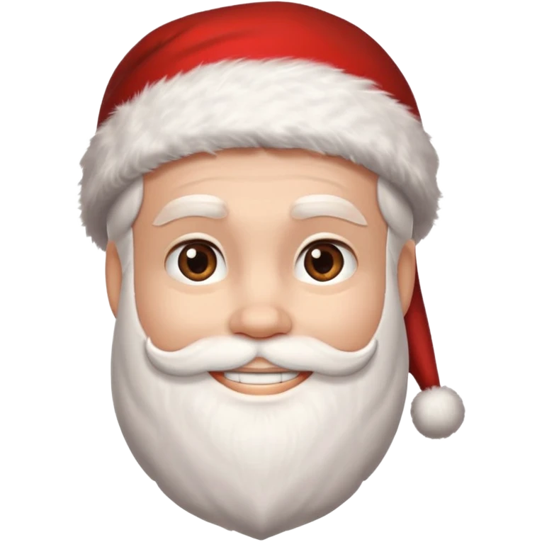 산타 모자를 쓰지 않은 no hair 젊은 산타 얼굴 정면 emoji