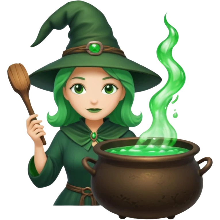 green witch cooking potion emoji