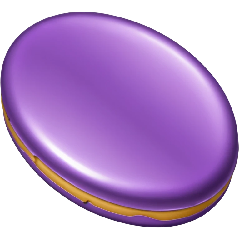 metallic purple oval candy in package emoji