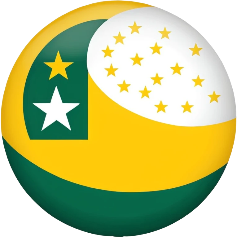 Flag of the actual Azad Kashmir with yellow stripes,green background and white moon and star emoji