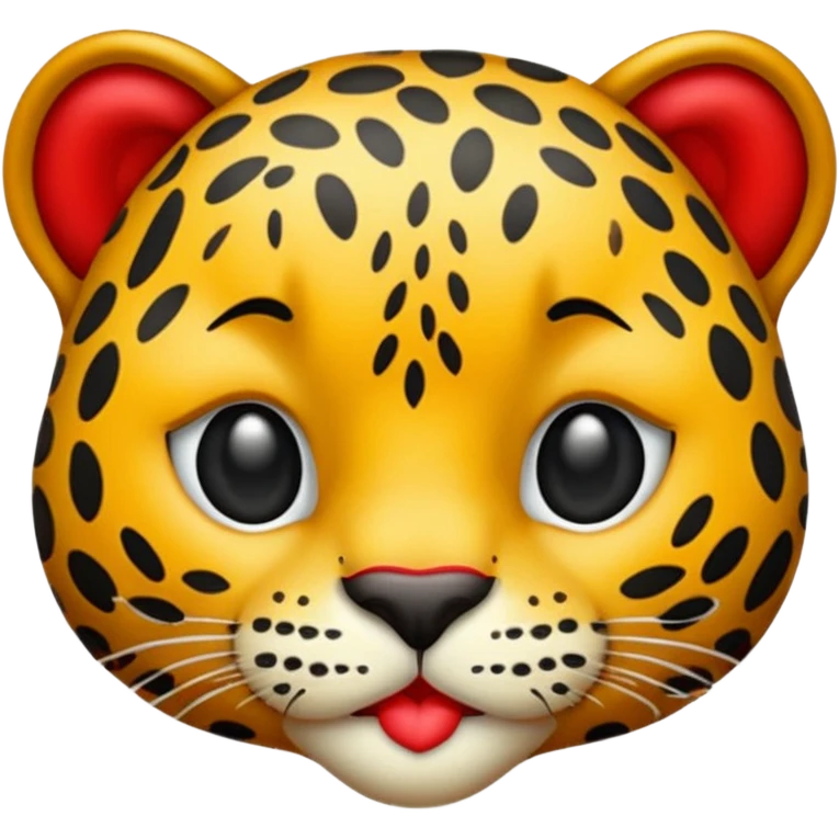 Creami un emoji di un bacio che bacio leopardo emoji