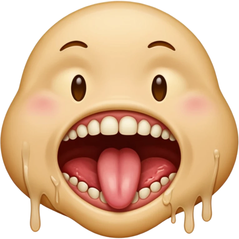 Hungry drooling and saliva dripping out of the mouth emoji