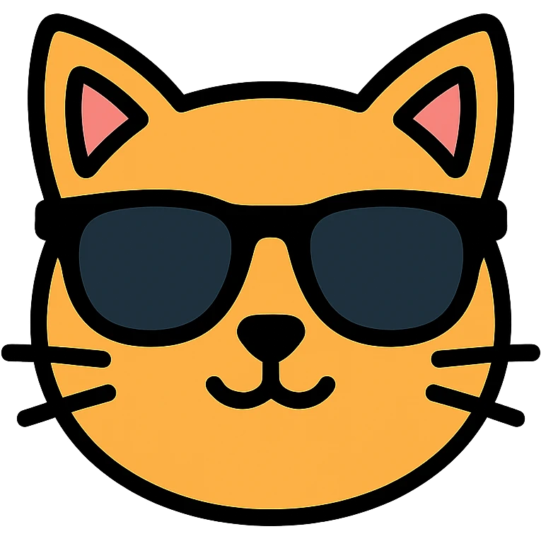 cat wearing sunglasses emoji