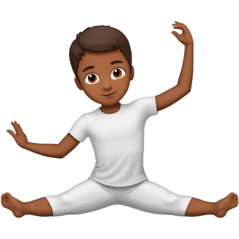 a boy doing splits emoji