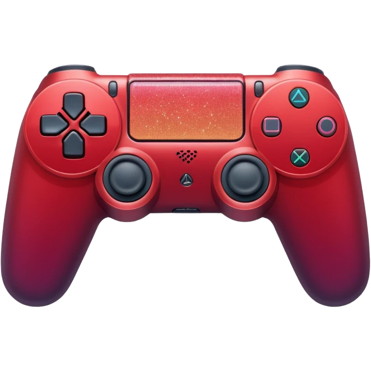 red ombre PlayStation console with glitter emoji