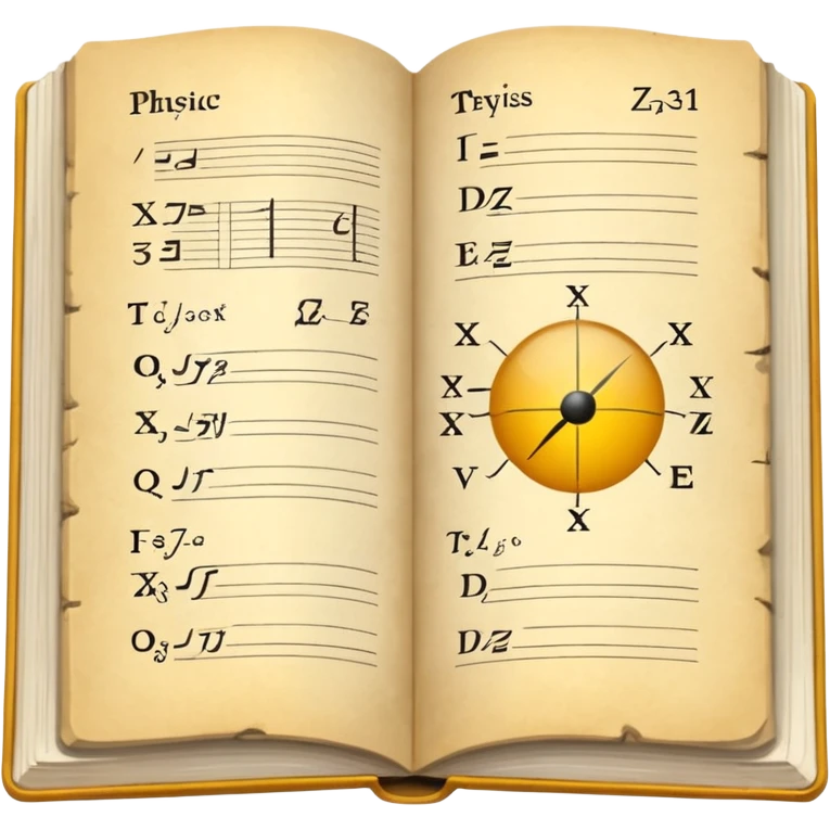 physics textbook at school emoji