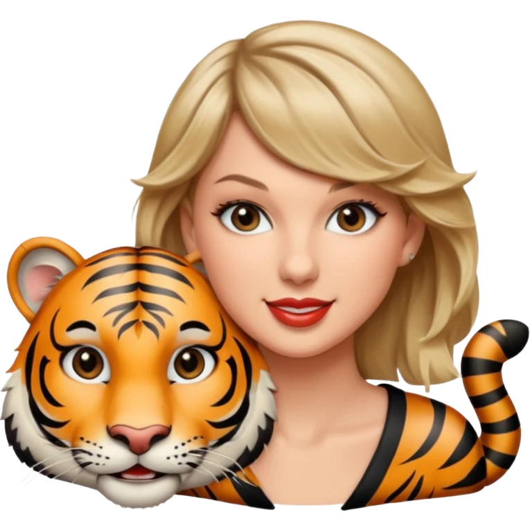 Taylor Swift with a tiger emoji