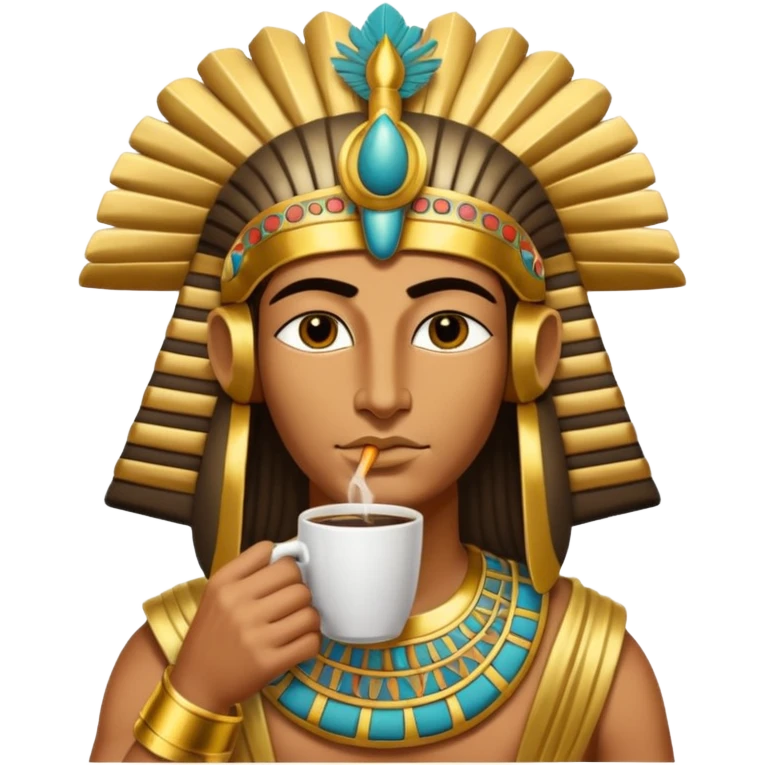 Horus bird god drink coffee emoji