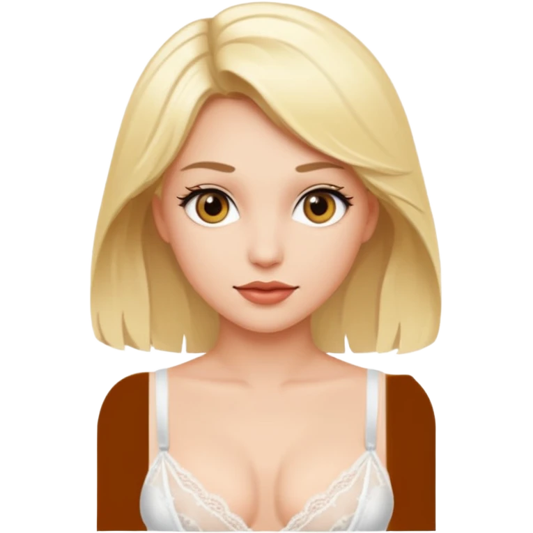 Blondynka w bieliźnie emoji