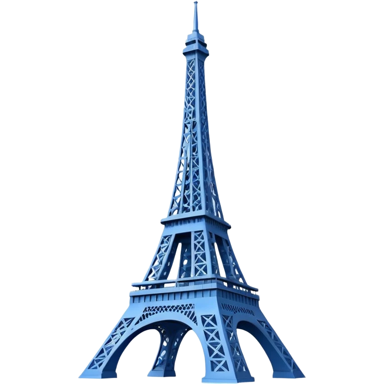 a blue eiffel tower emoji