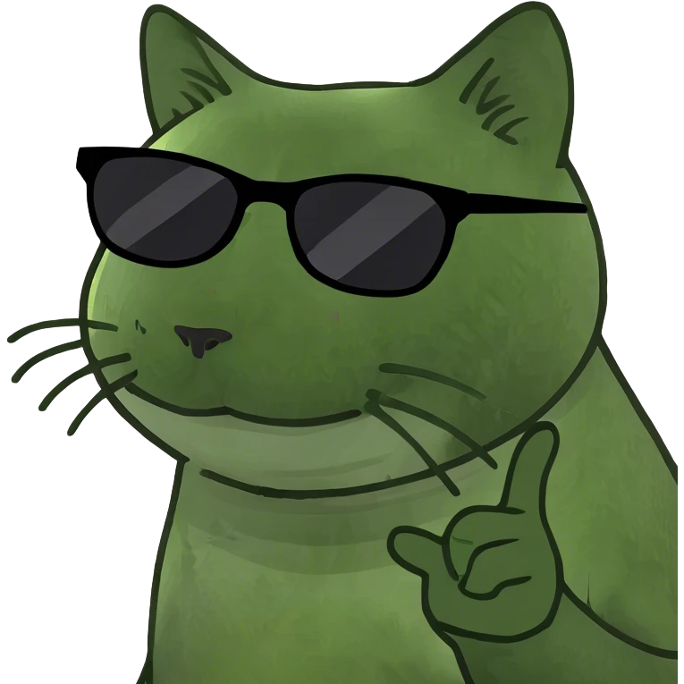 Cat with sunglasses emoji