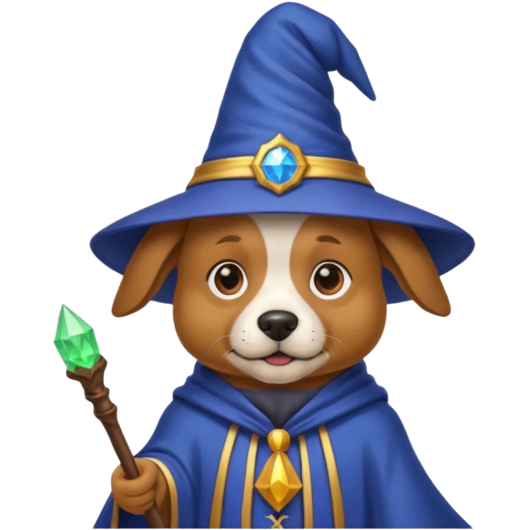 Dog wizard emoji